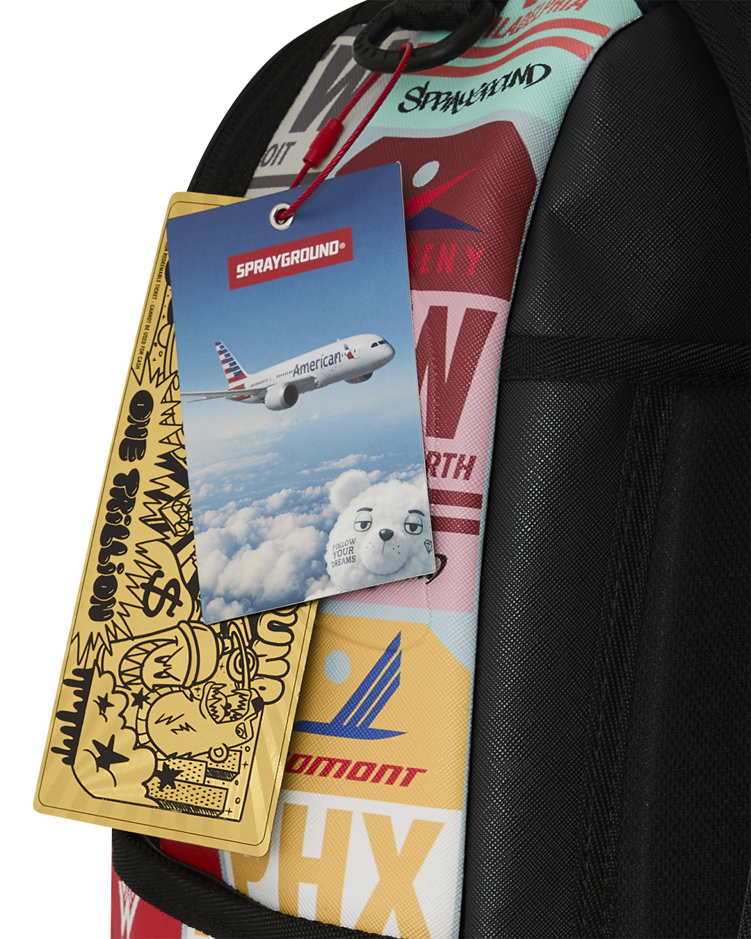 SPRAYGROUND® BACKPACK AA TWA VINTAGE LUGGAGE TAGS BACKPACK