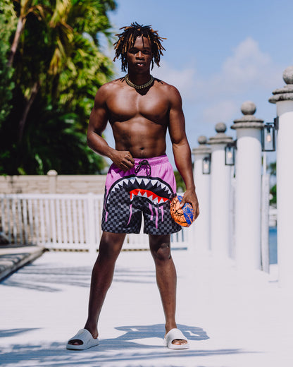 SPRAYGROUND® SWIM PINK PAINT DRIPS SWIM SHORT