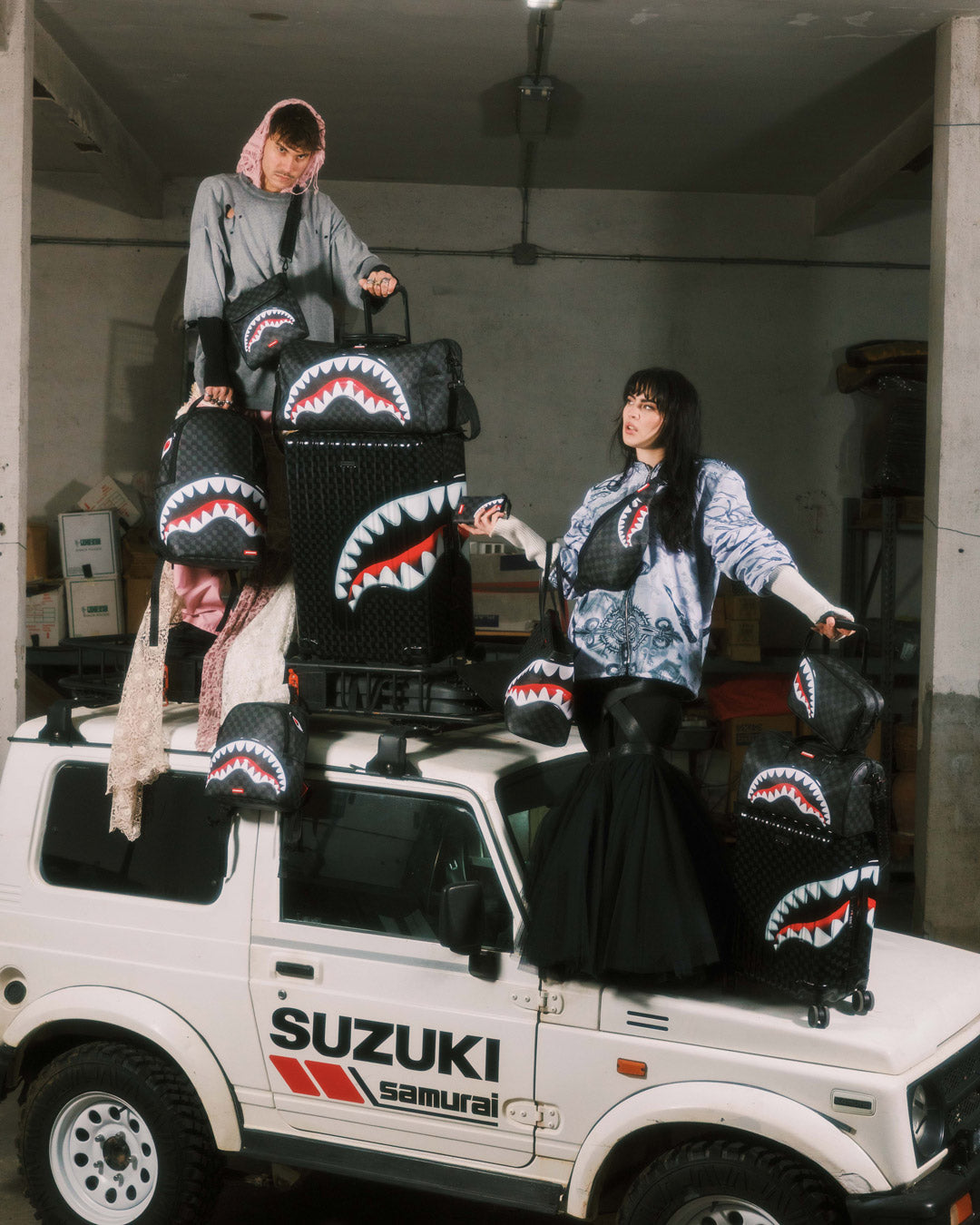 SPRAYGROUND® TOTE SHARKS IN PARIS BALLOON BLACK TOTE