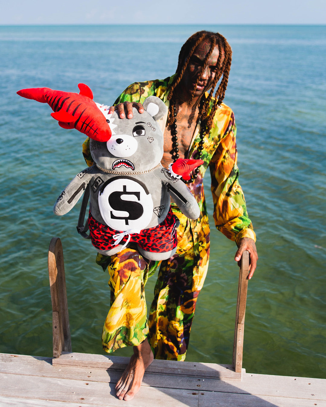 SPRAYGROUND® BACKPACK SHARK FRIENDS MONEYBEAR TEDDYBEAR BACKPACK