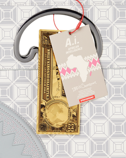 SPRAYGROUND® HANDBAG A.I.8 AFRICAN INTELLIGENCE BOOKED & BUSY CITY SAVVY HANDBAG