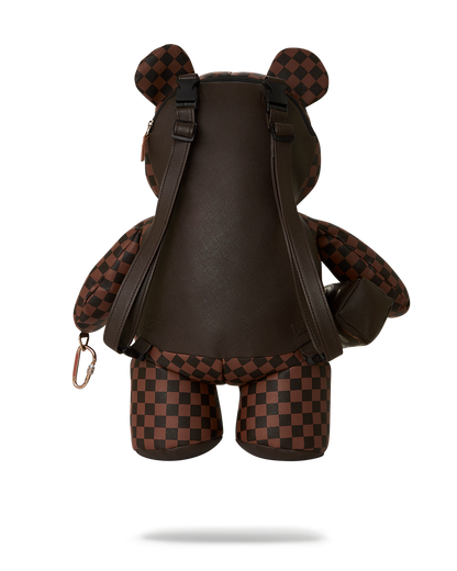 SPRAYGROUND® BACKPACK SPECIAL OPS BROWN CHECKERED MONEYBEAR TEDDYBEAR BACKPACK