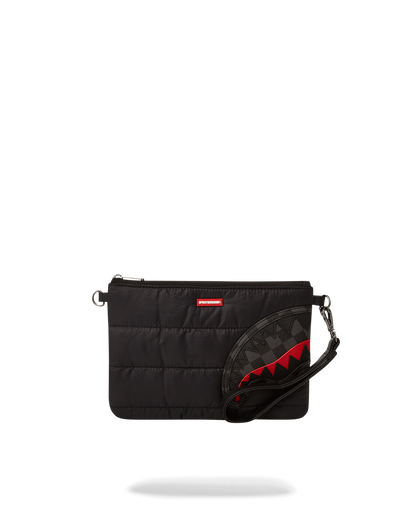 SPRAYGROUND® POUCHETTE BLACK PUFFER CHECK CROSSOVER CLUTCH