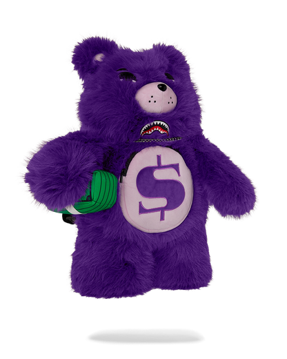 SPRAYGROUND® BACKPACK FURZILLA SHARK (PURP) MONEYBEAR BACKPACK