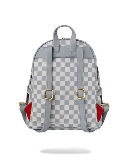 SPRAYGROUND® BACKPACK CREAM AND BROWN TEAR CHECK SAVAGE BACKPACK