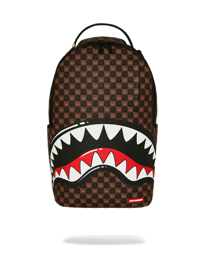 SPRAYGROUNDÂ® BACKPACK SHARKS IN PARIS WTF BUBBLE BROWN CHECK BACKPACK