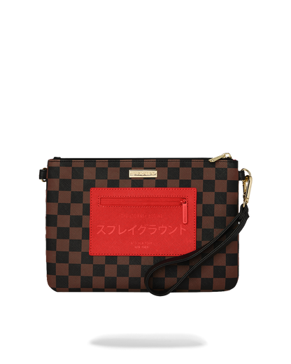 SPRAYGROUND® POUCHETTE RED REDEMPTION CROSSOVER CLUTCH