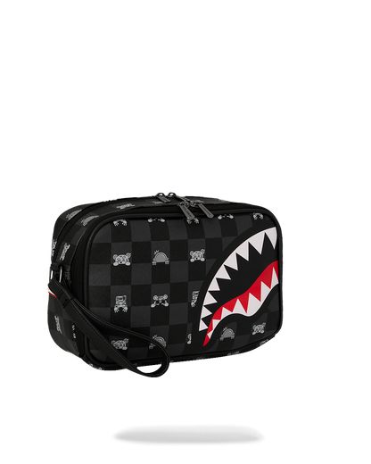 SPRAYGROUND® TOILETRY GRAY PEEKING CHARACTER CHECK TOILETRY BRICK