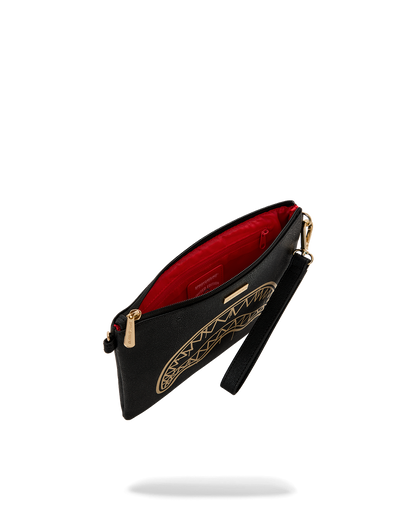 SPRAYGROUND® POUCHETTE THAT GOLD DRAP CROSSOVER CLUTCH