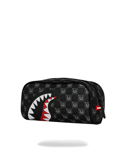 SPRAYGROUND® POUCH SHARKS IN PARIS WTF BUBBLY BLACK CHECK POUCH