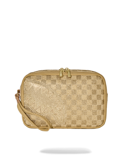 SPRAYGROUND® TOILETRY 2 TONE GOLD TRINITY TOILETRY BRICK