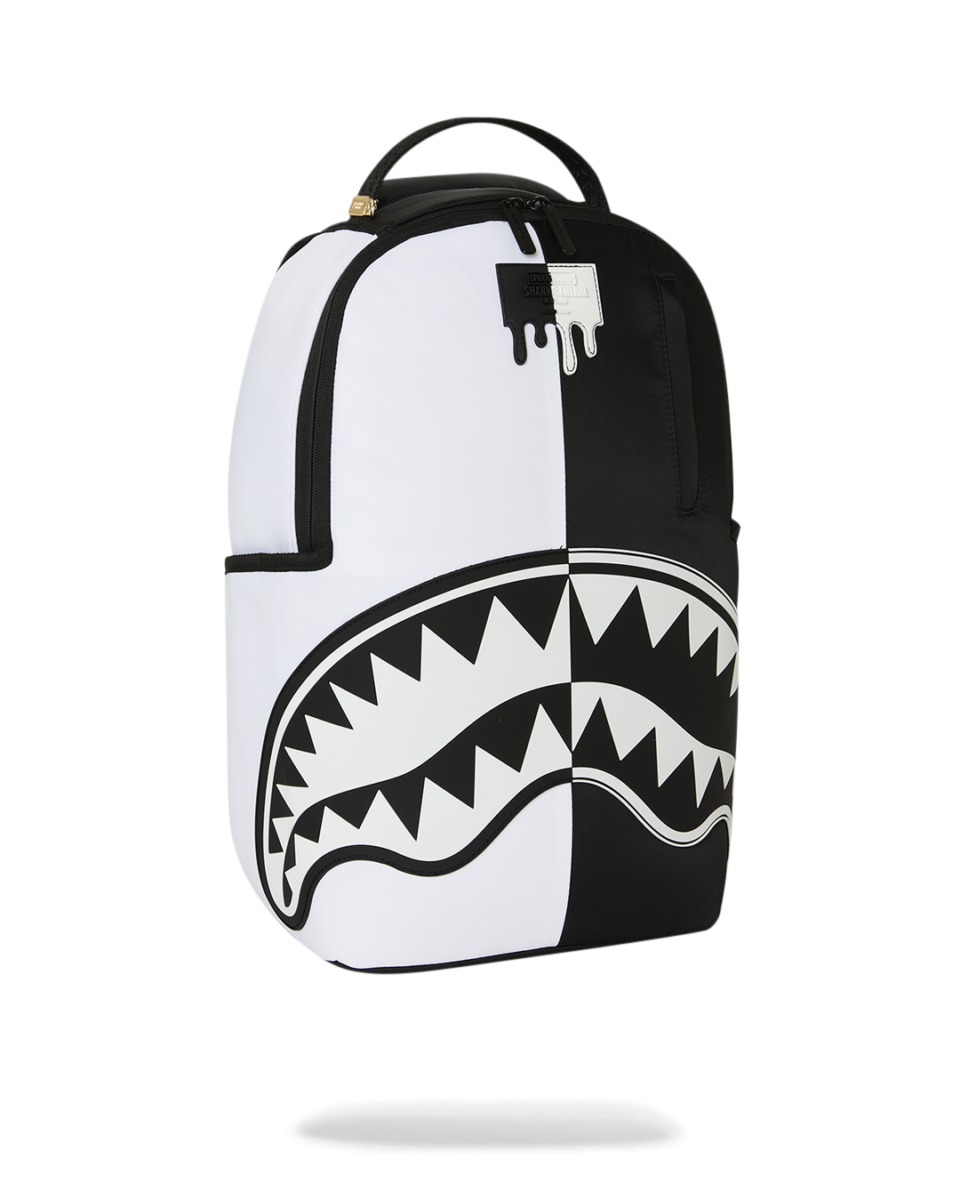 SPRAYGROUND® BACKPACK SHARK CENTRAL BLACK AND WHITE STENCIL BACKPACK