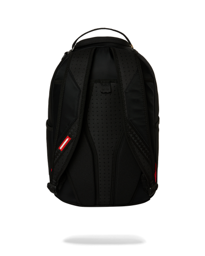 SPRAYGROUND® BACKPACK SHARK CENTRAL WHITE STENCIL SHARK BLACK NYLON BACKPACK