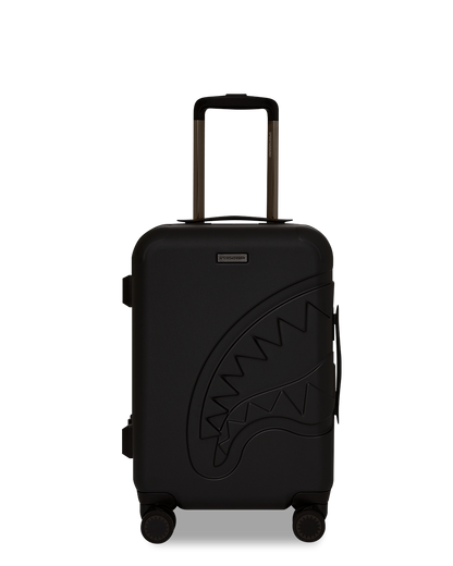 SPRAYGROUND® LUGGAGE REALITY CHECK SHARKNAUTICS HARDSHELL CARRY-ON JETBLACK LUGGAGE (GUNMETAL HARDWARE)