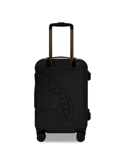 SPRAYGROUND® LUGGAGE REALITY CHECK SHARKNAUTICS HARDSHELL CARRY-ON JETBLACK LUGGAGE (GUNMETAL HARDWARE)