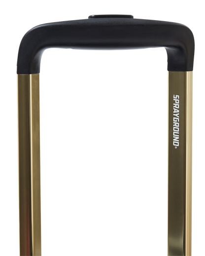 SPRAYGROUND® LUGGAGE REALITY CHECK SHARKNAUTICS HARDSHELL FULL-SIZE JETBLACK LUGGAGE (GOLD HARDWARE)