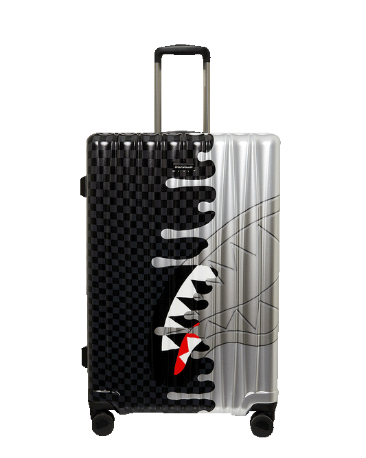 SPRAYGROUND® LUGGAGE SILVER SIDE DRIP FULL-SIZE LUGGAGE