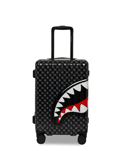 SPRAYGROUND® LUGGAGE SHARKS IN PARIS WTF BUBBLY BLACK CHECK CARRY-ON LUGGAGE