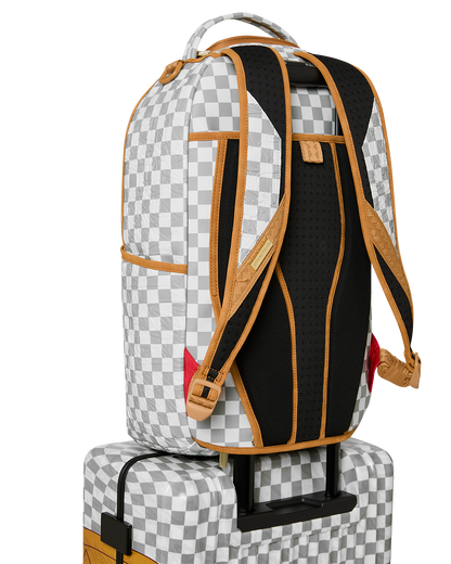 SPRAYGROUND® LUGGAGE EMBOSSED CREAM CHECK CARRY-ON LUGGAGE