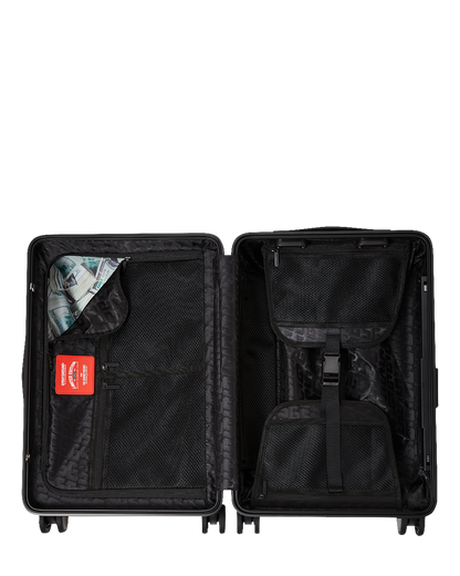 SPRAYGROUND® LUGGAGE EMBOSSED CREAM CHECK CARRY-ON LUGGAGE