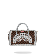SPRAYGROUND® DUFFLE CREAM AND BROWN TEAR CHECK MINI DUFFLE