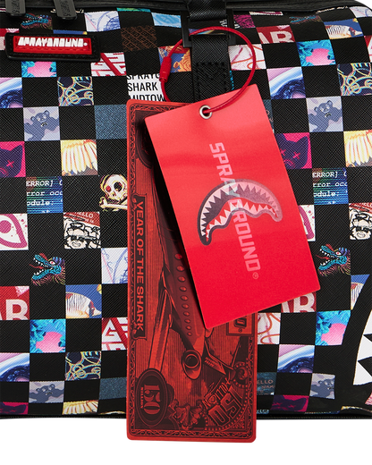 SPRAYGROUND® MINI DUFFLE CRAZY CHECK MINI DUFFLE
