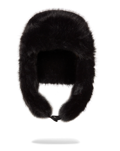 SPRAYGROUND® HAT SKY HIGH SEEKERS ARCTIC BLACK FUR TRAPPER HAT