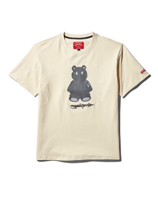 SPRAYGROUND® APPAREL SHORT SLEEVE GRAPHIC MONEY BEAR T-SHIRT (APRICOT)