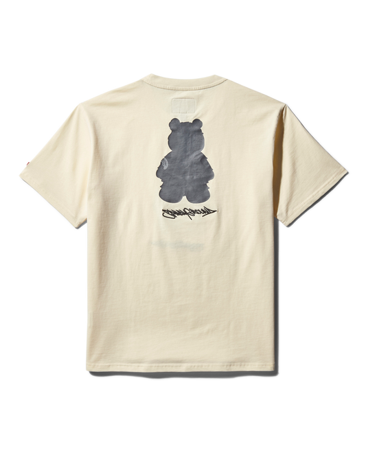 SPRAYGROUND® APPAREL SHORT SLEEVE GRAPHIC MONEY BEAR T-SHIRT (APRICOT)
