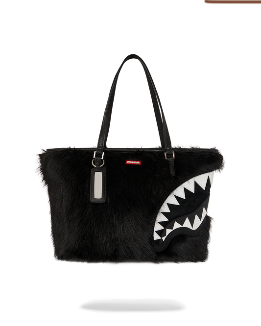 SPRAYGROUND® TOTE FUR CRAY BLACK TOTE