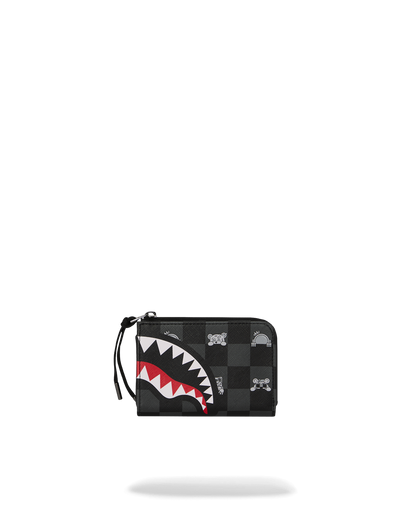 SPRAYGROUND® WALLET GRAY PEEKING CHARACTER CHECK WALLET