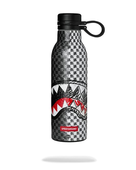 SPRAYGROUND® WATER BOTTLE DOODLE CHECK SPLIT WATER BOTTLE