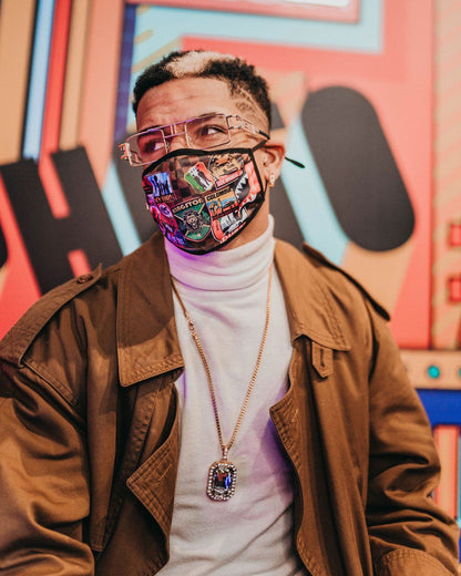 SPRAYGROUND® FACE MASK GLOBAL MOGUL FACE MASK