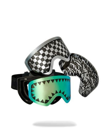 SPRAYGROUND® APPAREL GRAFFITI SKI GOGGLES SET (3 INTERCHANGEABLE LENSES)