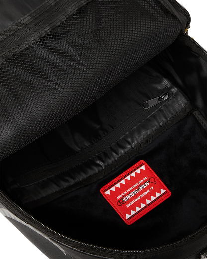 SPRAYGROUND® BACKPACK A.I. AFRICAN INTELLIGENCE SHARKS OF THE GOLD OCEAN BACKPACK - SANDFLOWER COLLAB