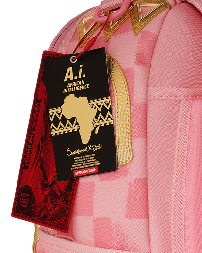 SPRAYGROUND® BACKPACK A.I. AFRICAN INTELLIGENCE MESSAGE FROM THE FUTURE BACKPACK - SANDFLOWER COLLAB