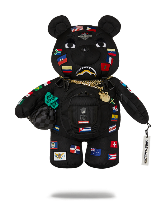 SPRAYGROUND® BACKPACK JAMES FLAGS MONEY BEAR BACKPACK
