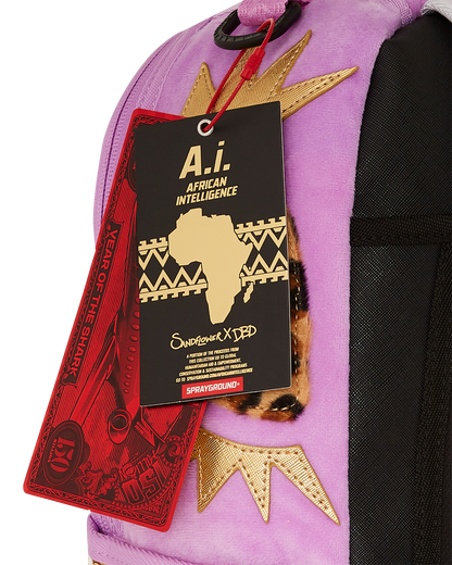 SPRAYGROUND® BACKPACK A.I. AFRICAN INTELLIGENCE PARADIGM OF THE PYRAMID BACKPACK - SANDFLOWER COLLAB