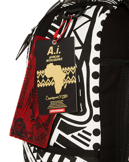 SPRAYGROUND® BACKPACK A.I. AFRICAN INTELLIGENCE THE SKYHAWK BACKPACK - SANDFLOWER COLLAB